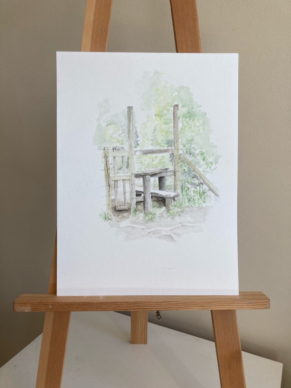 Charminster Sty (Watercolour) by Ally Tate
