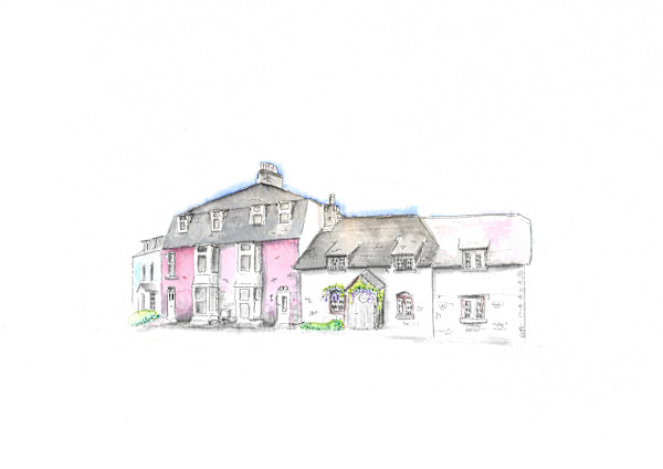 Charminster Square Pen and Ink by Ally Tate