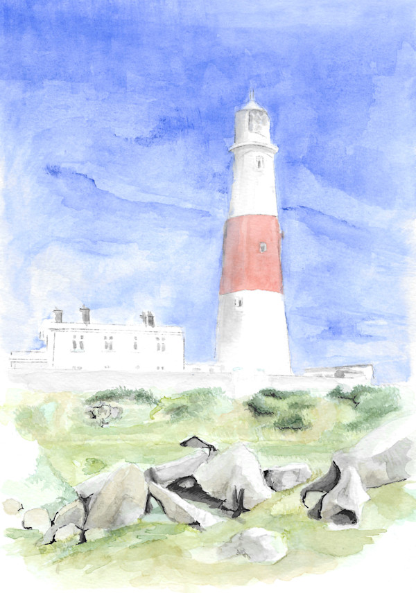 Portland Bill (Watercolour) by Ally Tate, Image 1.
