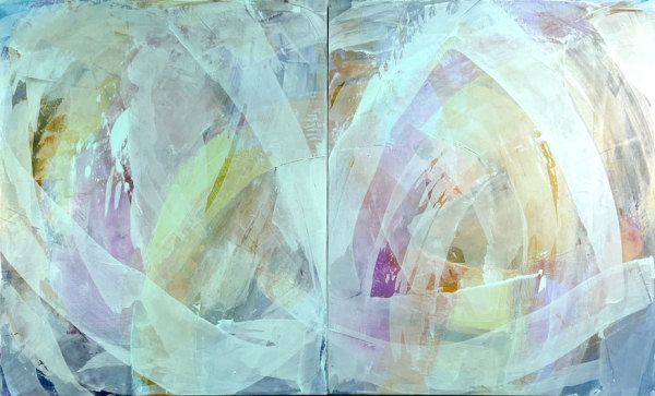Into The Mystic (diptych) by Karen Darling