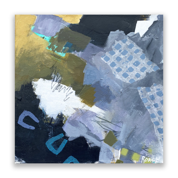 "Acrylic Abstract in Slate" by Nancy Roach