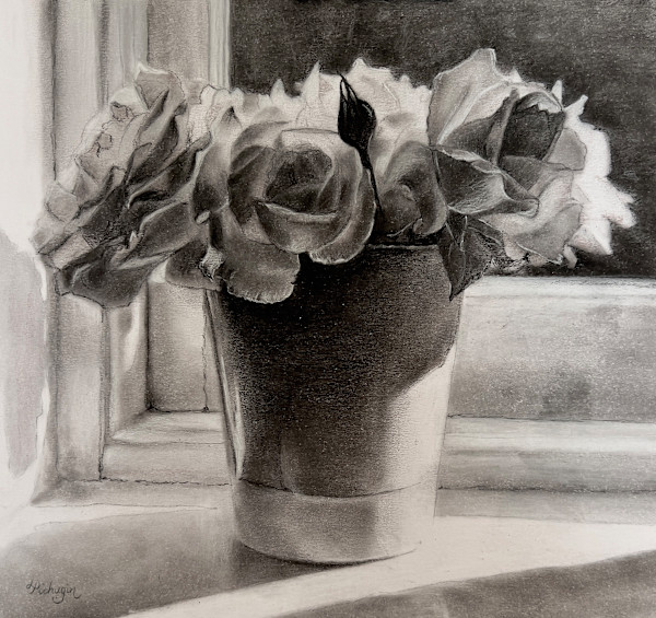 On The Sill With Roses by Lorraine Pichugin, Image 1.