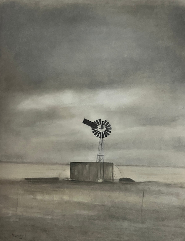 Bore Paddock - The Windmill by Lorraine Pichugin