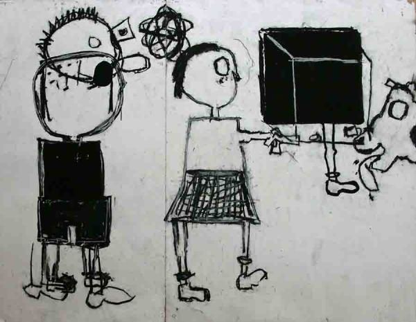 boy + girl + plaid skirt by William DeLottie