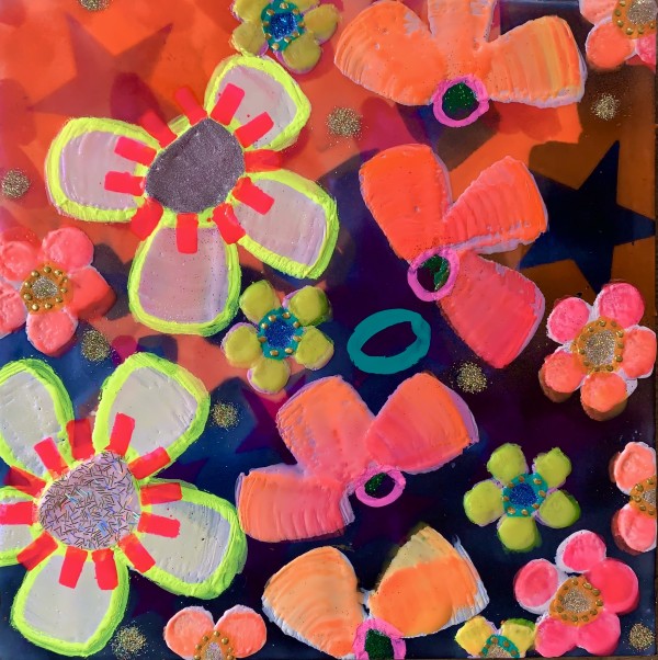 Fluro Flowers 2 by Sally Bramble