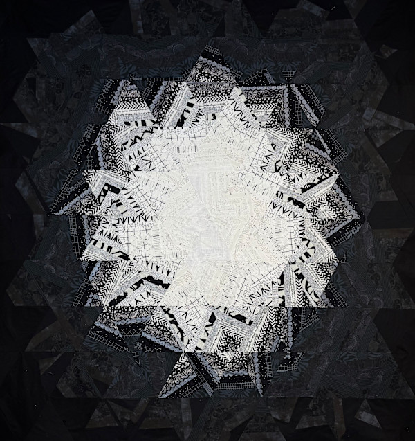 Chrysanthemum Black (WIP) by Lorraine Woodruff-Long