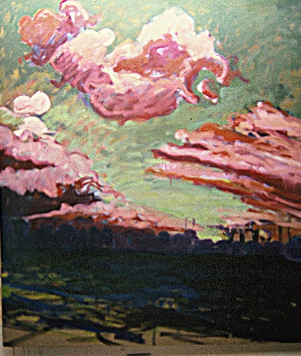 SHEEP'S MEADOW VI GREEN SKY by Kenneth Showell