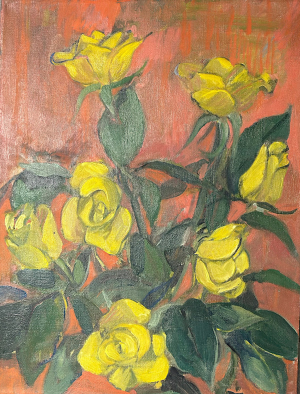 Yellow Roses III by Kenneth Showell