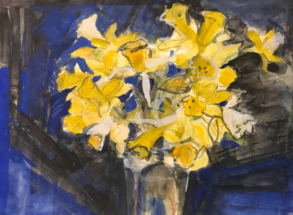 Daffodils in a vase by Kenneth Showell