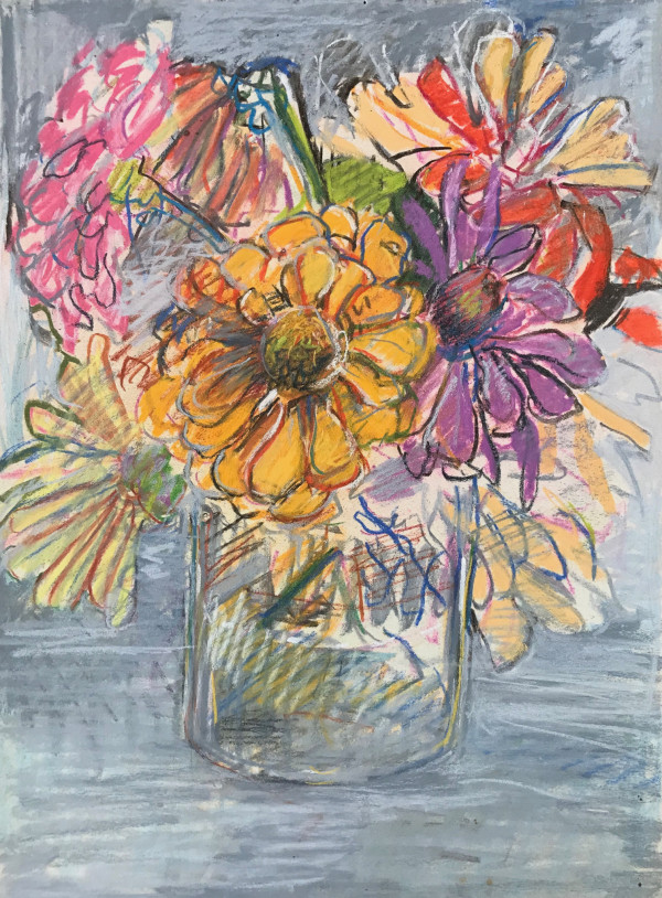 Vase of Gerber Daisies by Kenneth Showell