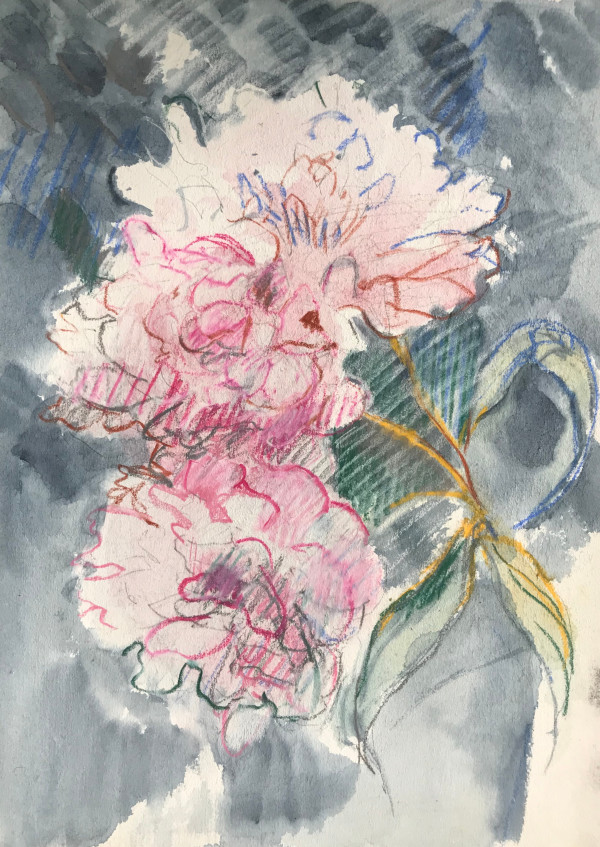 Gray Peonies by Kenneth Showell