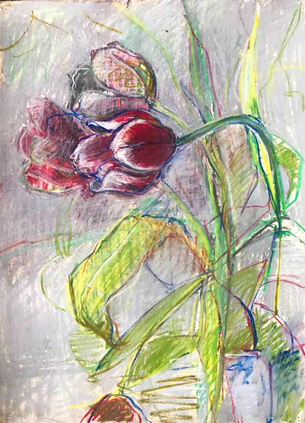 Tulips in a Vase by Kenneth Showell