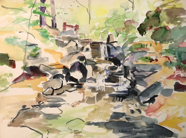 Study 60 Park Abstract by Kenneth Showell