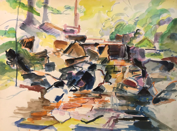 Study 64 Park Abstract by Kenneth Showell