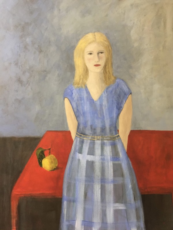 Woman and Red Table by Zue Stevenson