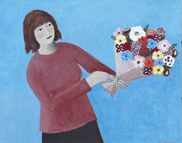 Woman Untying Bouquet by Zue Stevenson