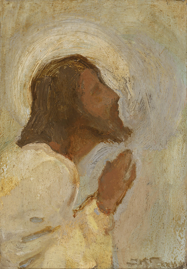 Jesus Praying by J. Kirk Richards