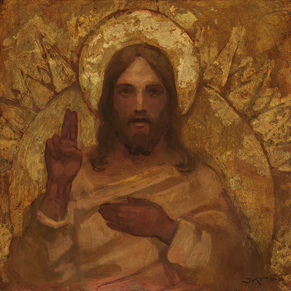 Christ Blessing by J. Kirk Richards