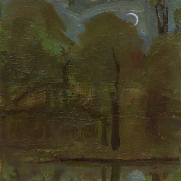 Moon Over Salem Pond by J. Kirk Richards