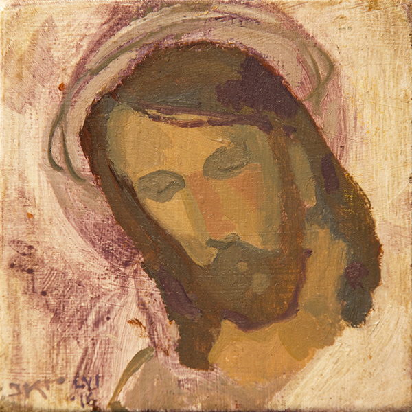 Christ Inspired by Del Sarto by J. Kirk Richards