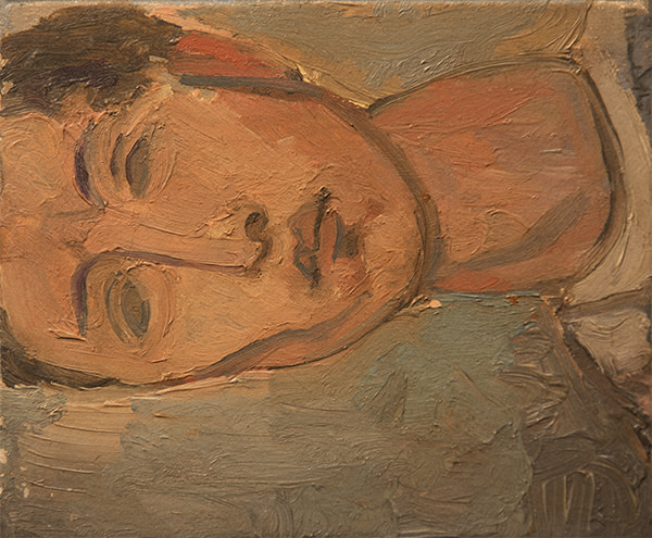 Self-Portrait, After Modigliani by J. Kirk Richards