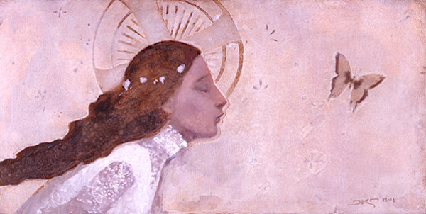 White Lace and Butterfly by J. Kirk Richards
