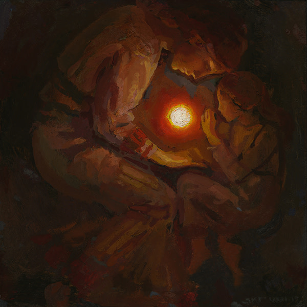 Mother and Daughter Resting Near the Light by J. Kirk Richards