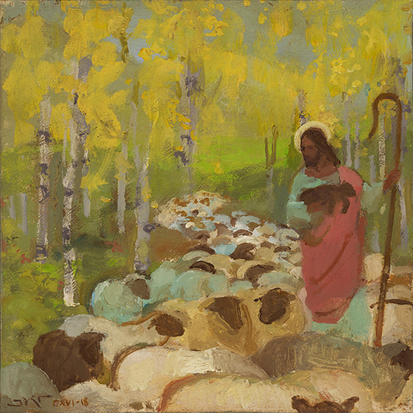Shepherd in Spring II by J. Kirk Richards