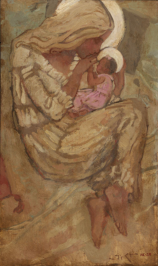 Mother and Child (Carrie and Eve) by J. Kirk Richards