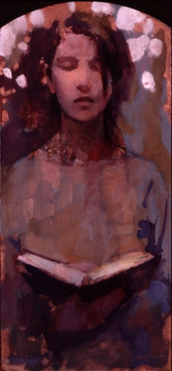 Woman Reading by J. Kirk Richards