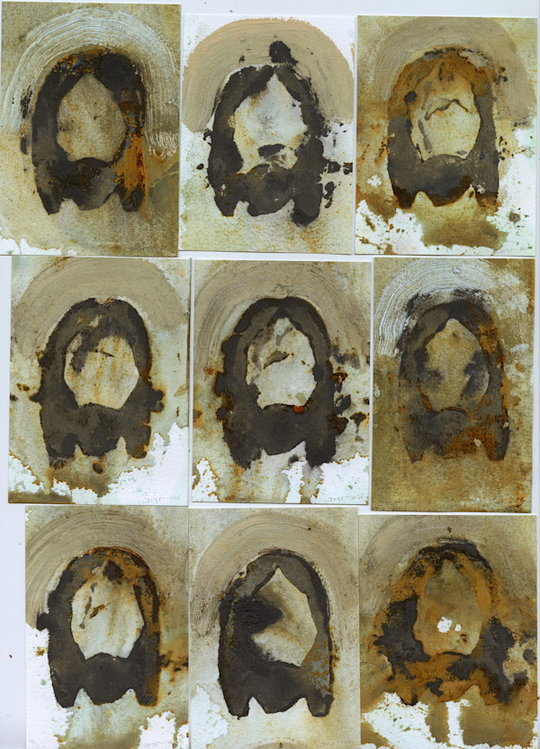 Potato Stamp Cristos by J. Kirk Richards