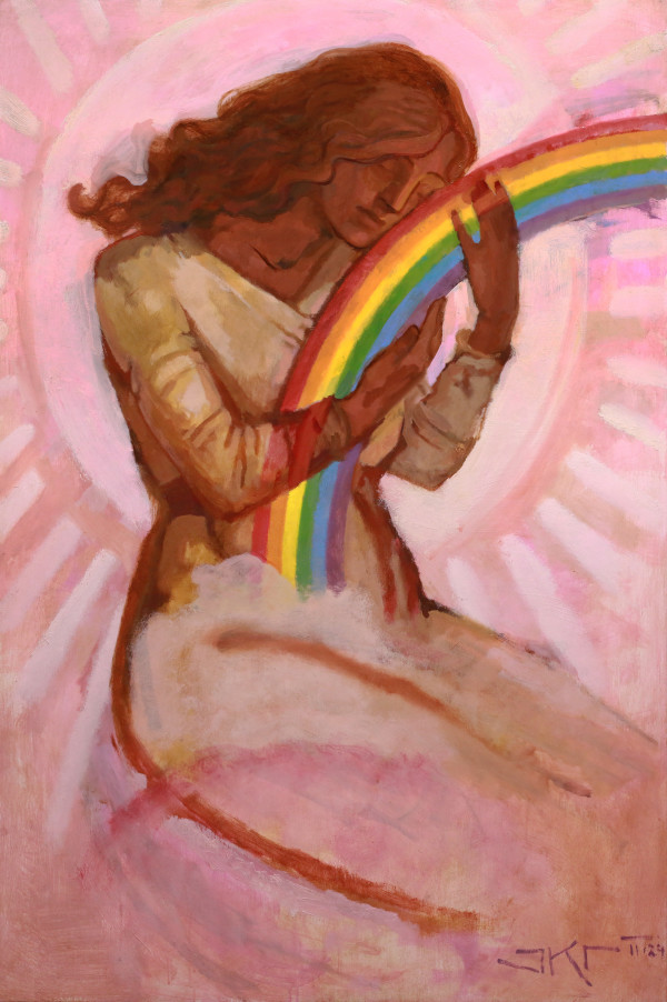 Mother Embraces the Rainbow by J. Kirk Richards