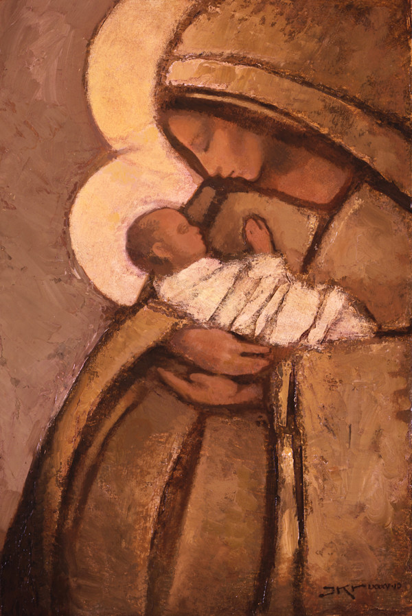 Mother and Child (Naples Yellow) by J. Kirk Richards