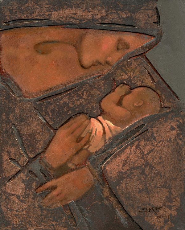 Mother and Child (Burnt Leaves) by J. Kirk Richards
