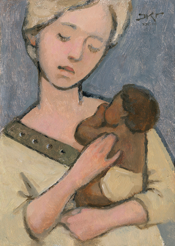 Mother and Child (Blonde and Brown) by J. Kirk Richards