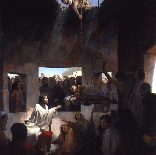 Paralytic (Christ and the Palsied Man) by J. Kirk Richards
