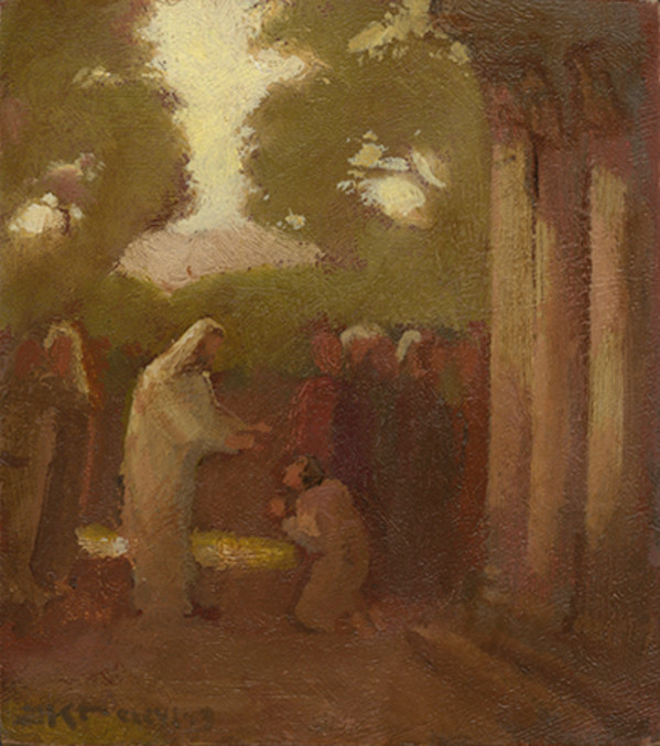 Healing Near the Synagogue by J. Kirk Richards