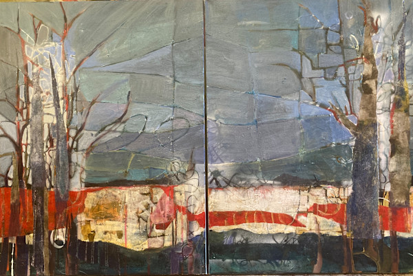 Green Lake dyptich by Elisabeth Jahren, Image 1.