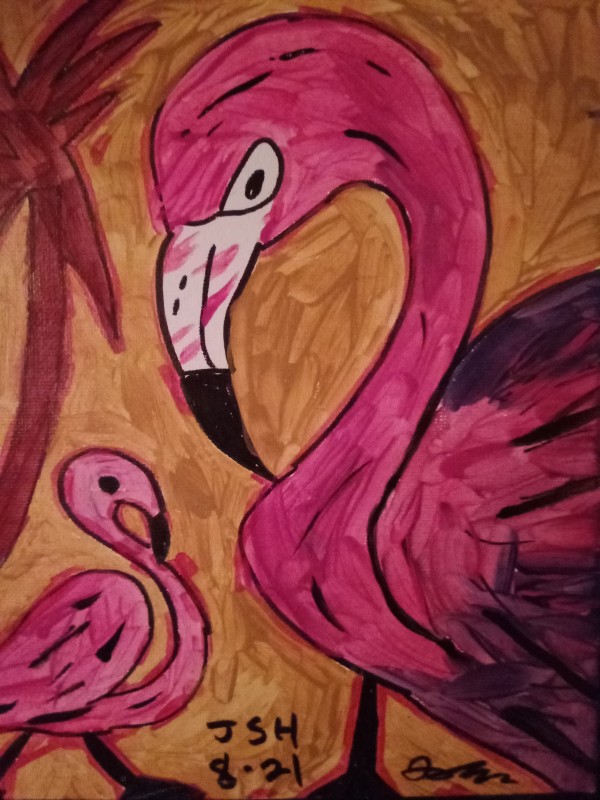 Flamingo Heatwave by Jonathan Sammuel Harrold