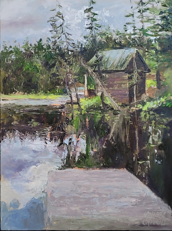 Boathouse on Rainbow Lake by Melissa Carroll, Image 1.
