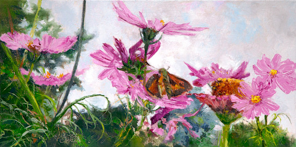 Cosmos, Zinnia, and a Skipper Too! by Melissa Carroll