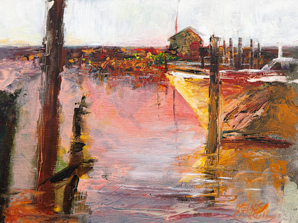 Yellow Boat Abstraction by Melissa Carroll