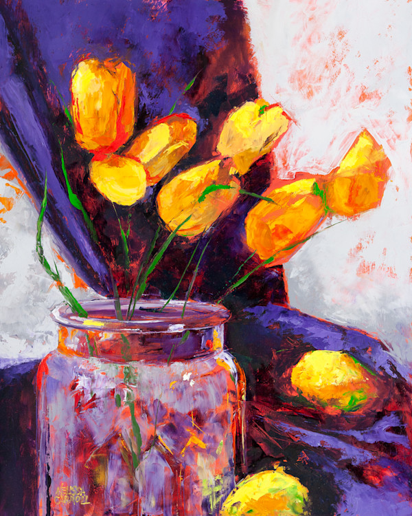 6 Tulips and 2 Lemons by Melissa Carroll