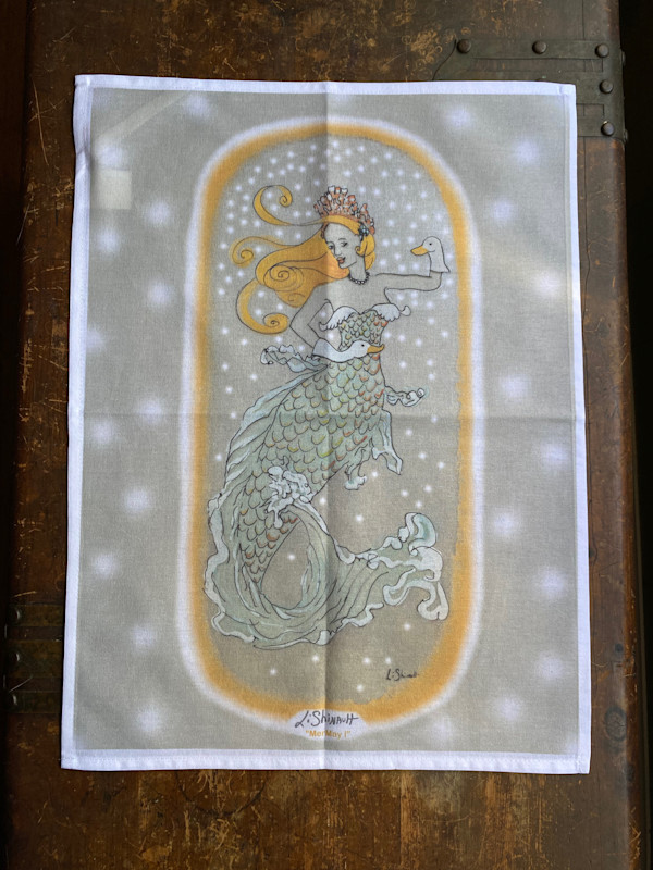 "MerMay I"- Digital Tea Towel Print by Lisa Shinault