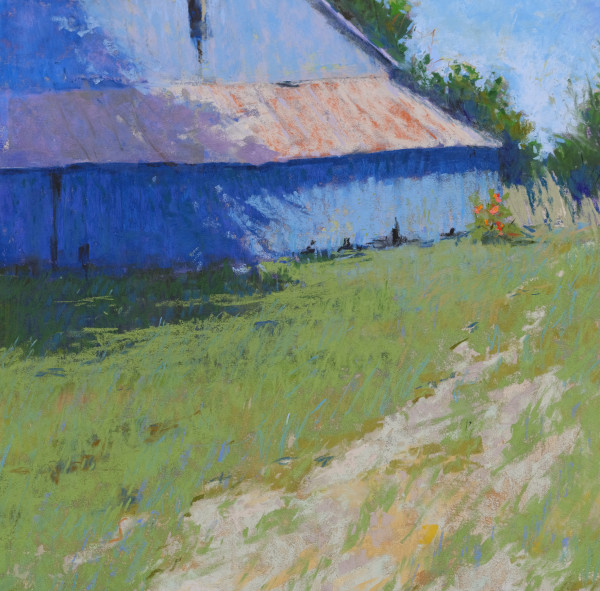 Summer Blue Barn by carol strock wasson