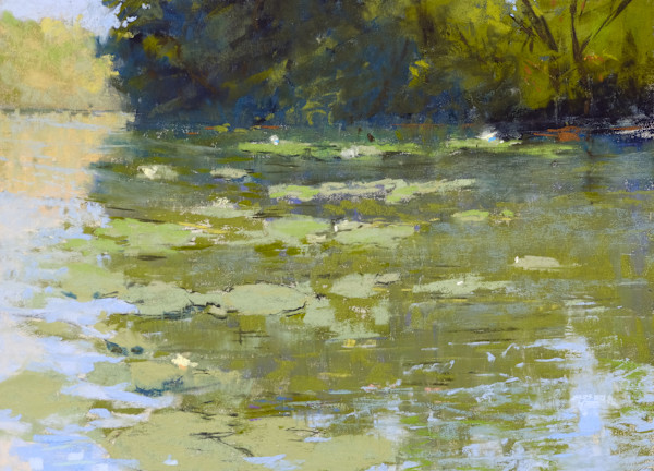 Waterlilies pastel by carol strock wasson