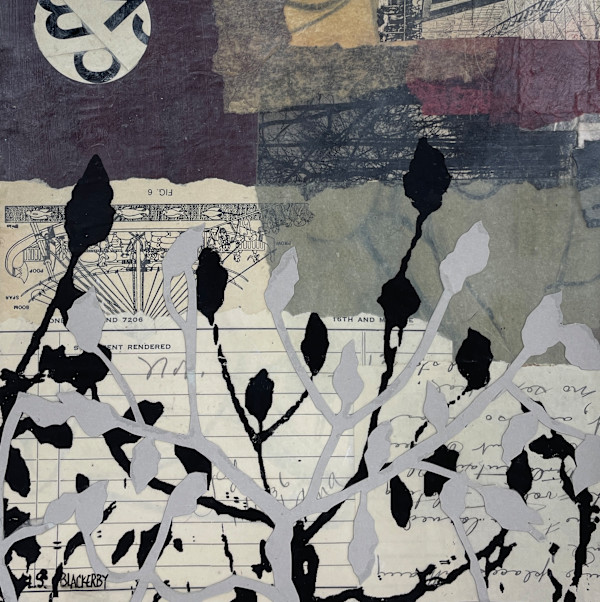 Untitled sumac collage #3 by Linda Blackerby Art