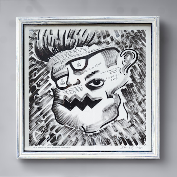 Self Portrait with abstract expression by David Fobes