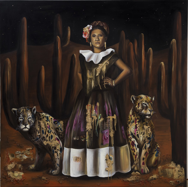 Mujer con sus jaguares by Vanesa Castillo Martín