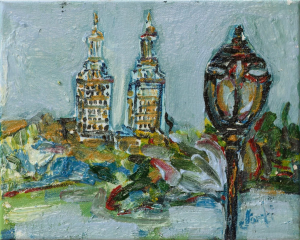 Central Park view of San Remo Towers by Lorelei French Sowa
